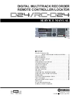 Предварительный просмотр 1 страницы Yamaha D24 Service Manual