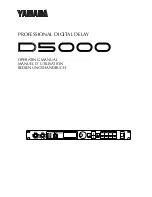 Preview for 1 page of Yamaha D5000 Operating Manual