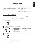 Preview for 2 page of Yamaha D5000 Quick Reference Manual