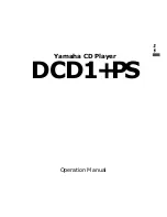 Preview for 1 page of Yamaha DCD1+PS Operation Manual