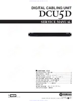 Yamaha DCU5D Service Manual preview