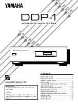 Yamaha DDP-1 Owner'S Manual preview