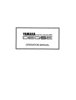 Предварительный просмотр 3 страницы Yamaha DEQ5E Operation Manual