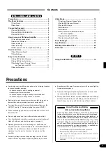 Preview for 5 page of Yamaha DG100-212A Owner'S Manual