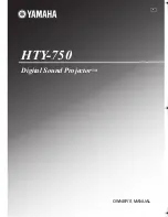 Yamaha Digital Sound Projector HTY-750 Owner'S Manual preview