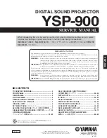 Yamaha Digital Sound Projector YSP-900 Service Manual preview