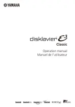 Yamaha DISKLAVIER E3 CLASSIC Operation Manual preview
