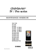 Preview for 1 page of Yamaha disklavier IV / Pro Series Maintenance Handbook