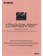 Предварительный просмотр 1 страницы Yamaha Disklavier Mark II XG Series Getting Started Manual