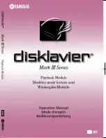 Предварительный просмотр 1 страницы Yamaha Disklavier Mark III Series Operation Manual