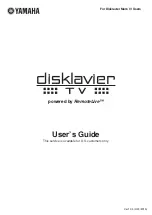 Preview for 1 page of Yamaha disklavier Mark IV Series User Manual