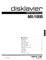 Предварительный просмотр 1 страницы Yamaha disklavier MX-100B Service Manual