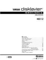 Предварительный просмотр 1 страницы Yamaha DISKLAVIER MX1Z Service Manual