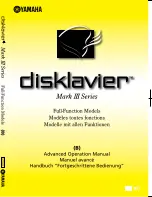 Preview for 1 page of Yamaha Disklavier Advanced Operation Manual