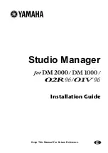 Предварительный просмотр 1 страницы Yamaha DM 1000 Installation Manual