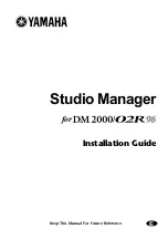 Предварительный просмотр 1 страницы Yamaha DM 2000 Version 2 Installation Manual