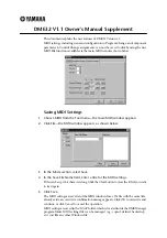 Yamaha DME32 V1.1 Owner'S Manual Supplement preview