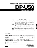 Предварительный просмотр 1 страницы Yamaha DP-U50 Service Manual