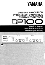 Preview for 1 page of Yamaha DP100 Operation Manual