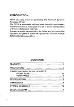 Предварительный просмотр 2 страницы Yamaha DP100 Operation Manual