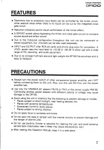 Preview for 3 page of Yamaha DP100 Operation Manual