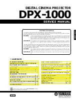 Yamaha DPX-1000 Service Manual preview