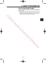 Preview for 17 page of Yamaha DR2 PTV QUIETECH 2020 Owner'S/Operator'S Manual