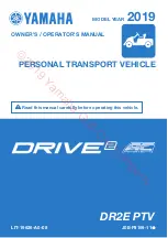 Preview for 1 page of Yamaha DR2E PTV 2019 Owner'S/Operator'S Manual