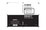 Preview for 1 page of Yamaha DR2E17 Owner'S/Operator'S Manual