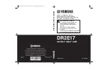 Предварительный просмотр 1 страницы Yamaha DR2E17 Owner'S/Operator'S Manual