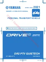 Preview for 1 page of Yamaha DRIVE 2 DR2 PTV QUIETECH 2021 Owner'S/Operator'S Manual