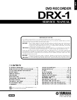 Preview for 1 page of Yamaha DRX-1 Service Manual