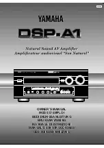 Yamaha DSP-A1 Owner'S Manual предпросмотр