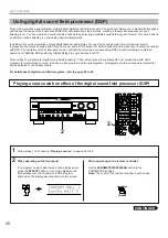 Preview for 42 page of Yamaha DSP-A2 Owner'S Manual