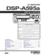 Предварительный просмотр 1 страницы Yamaha DSP-A595a Service Manual