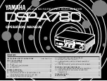 Предварительный просмотр 1 страницы Yamaha DSP -A780 Operation Manual