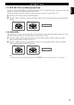 Предварительный просмотр 43 страницы Yamaha DSP-AX1 Owner'S Manual