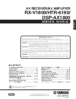 Yamaha DSP-AX1800 Service Manual preview