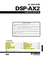 Yamaha DSP-AX2 Service Manual предпросмотр