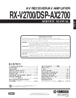 Yamaha DSP-AX2700 Service Manual preview