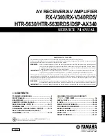 Yamaha DSP-AX340 Service Manual preview