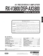 Preview for 1 page of Yamaha dsp-ax3800 Service Manual