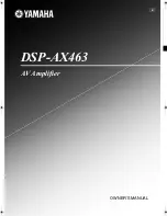 Yamaha DSP-AX463 Owner'S Manual предпросмотр