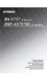 Yamaha DSP-AX757SE Owner'S Manual preview