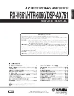 Yamaha DSP-AX761 Service Manual preview