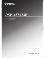 Yamaha DSP-AX861SE Owner'S Manual предпросмотр