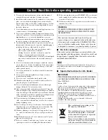 Предварительный просмотр 2 страницы Yamaha DSP-AX861SE Owner'S Manual