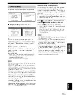 Предварительный просмотр 75 страницы Yamaha DSP-AX861SE Owner'S Manual