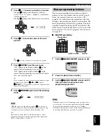 Предварительный просмотр 85 страницы Yamaha DSP-AX861SE Owner'S Manual