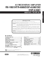 Yamaha DSP-AX861SE Service Manual предпросмотр